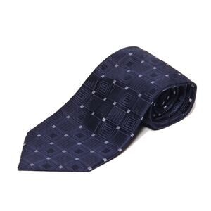Michael Michael Kors Blue Silk Geometric embossed tie 3.75" x 59."
